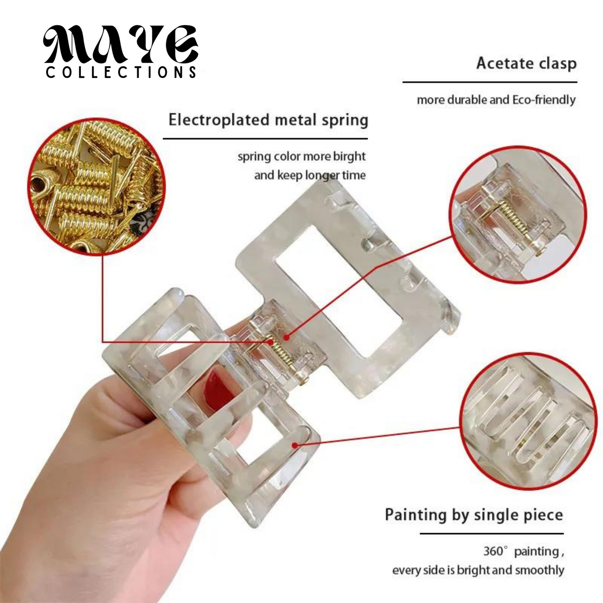 Maye Mini Hair Claw in Iris
