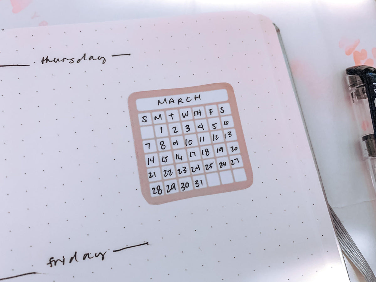 Monthly Calendar Tracker - NEUTRALS