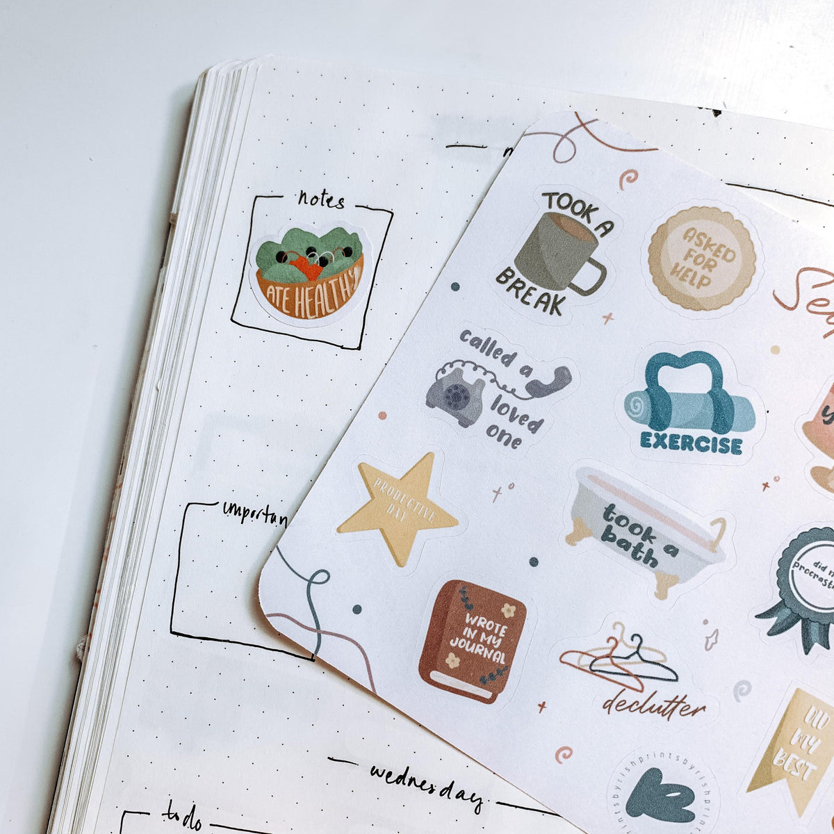 Self Care Sticker Sheet