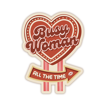 Busy Woman Vinyl Sticker