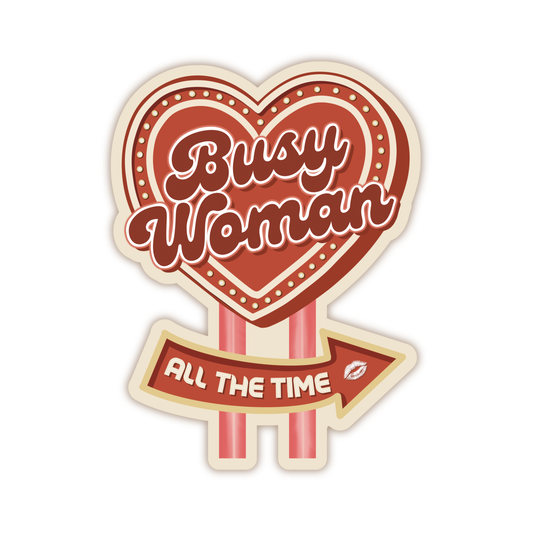Busy Woman Vinyl Sticker