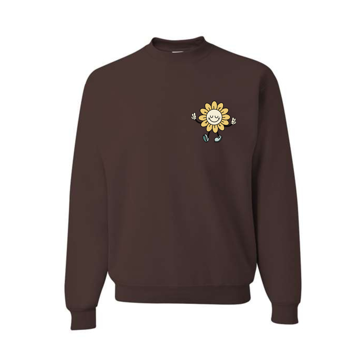 Delulu Crewneck in Chocolate