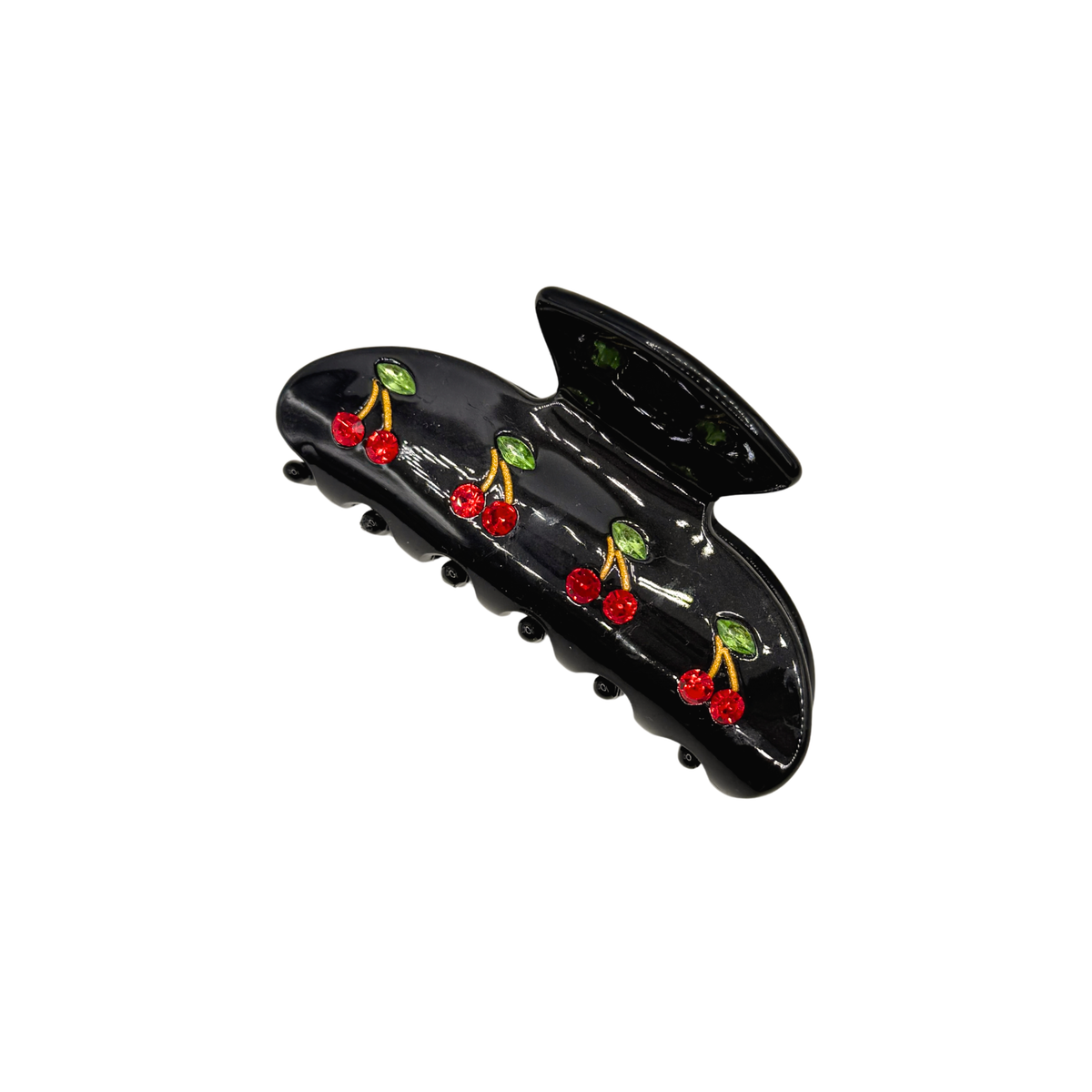 Cherry Small Hair Claw in Noir