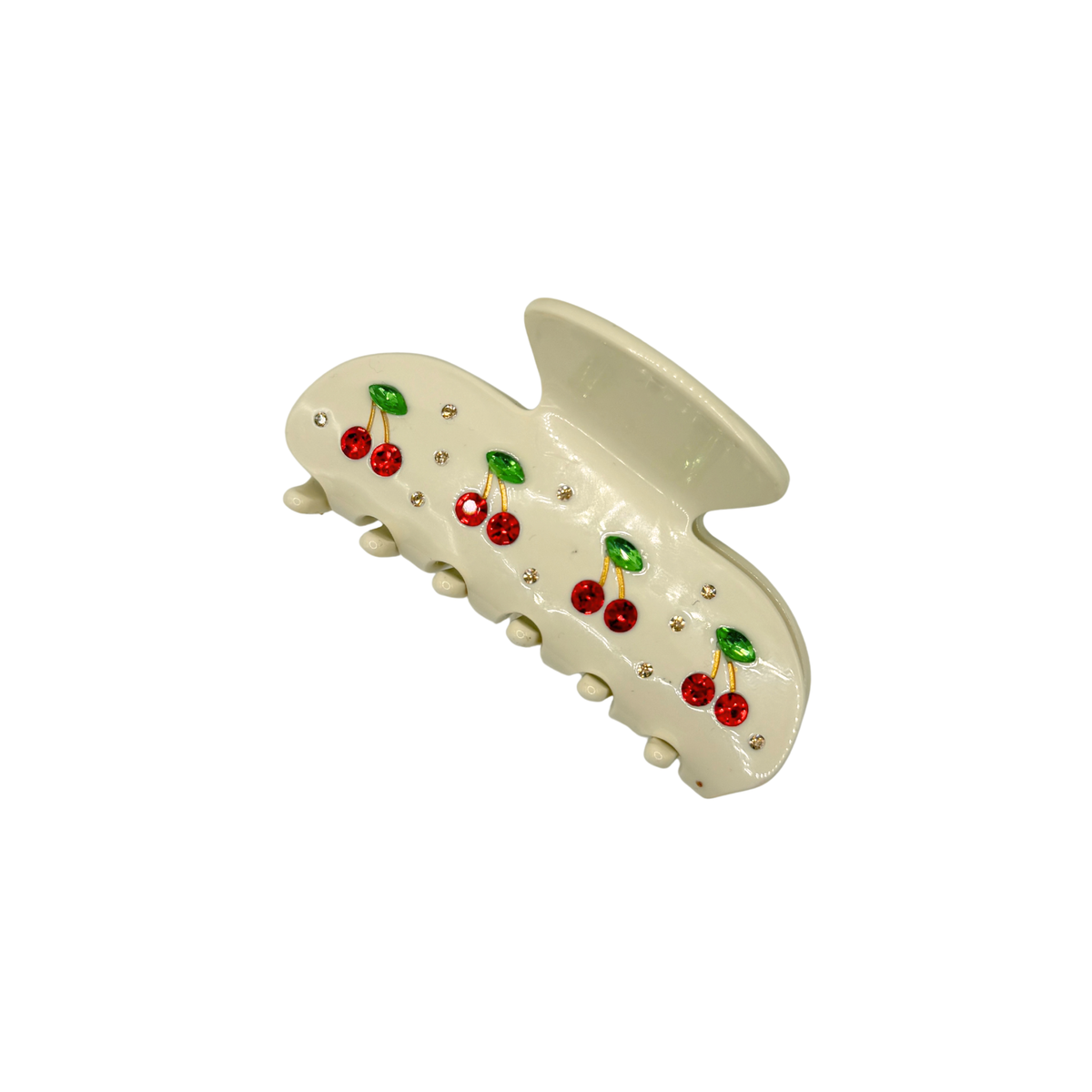 Cherry Small Hair Claw in Oatmeal