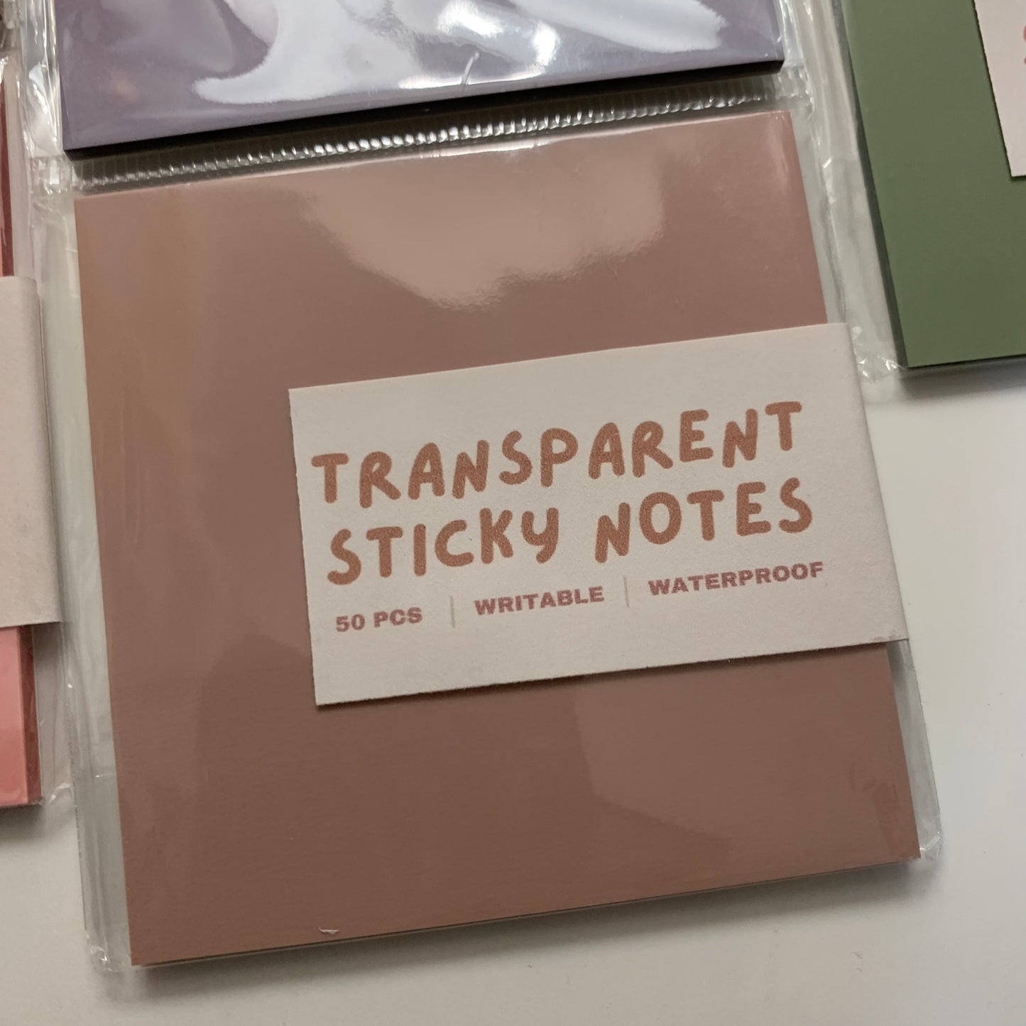 Transparent Sticky Notes - MAUVE