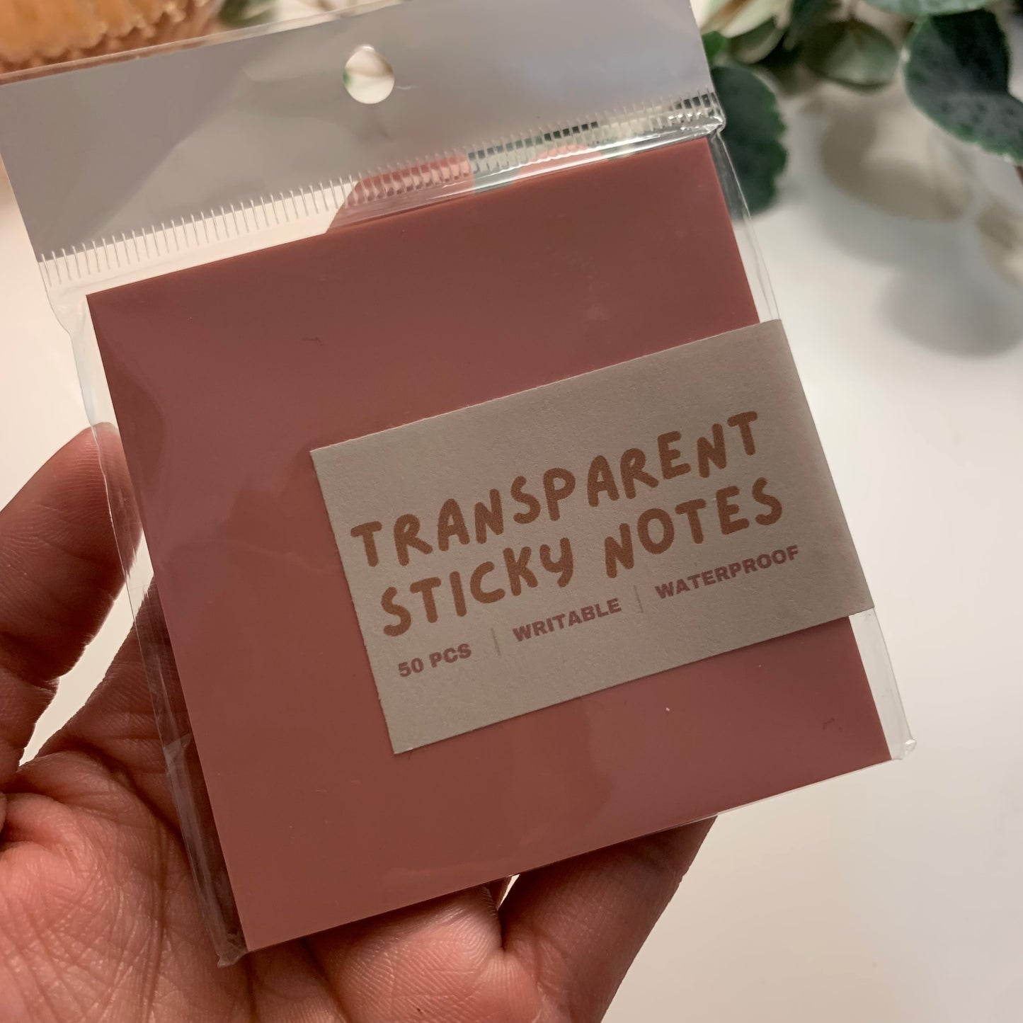 Transparent Sticky Notes - PINK