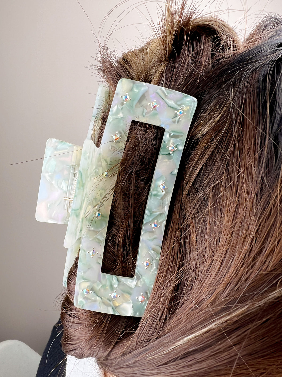 Maye Hair Claw in Jade