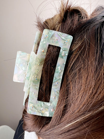 Maye Hair Claw in Jade