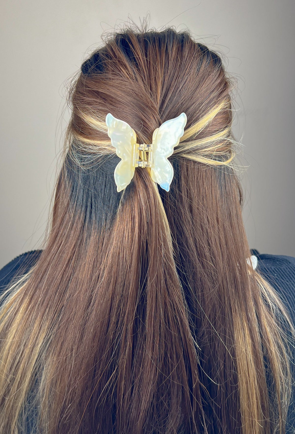 Mini Butterfly Hair Claw in Iris