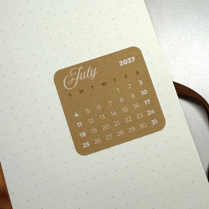 2026 Mini Full Calendar Stickers