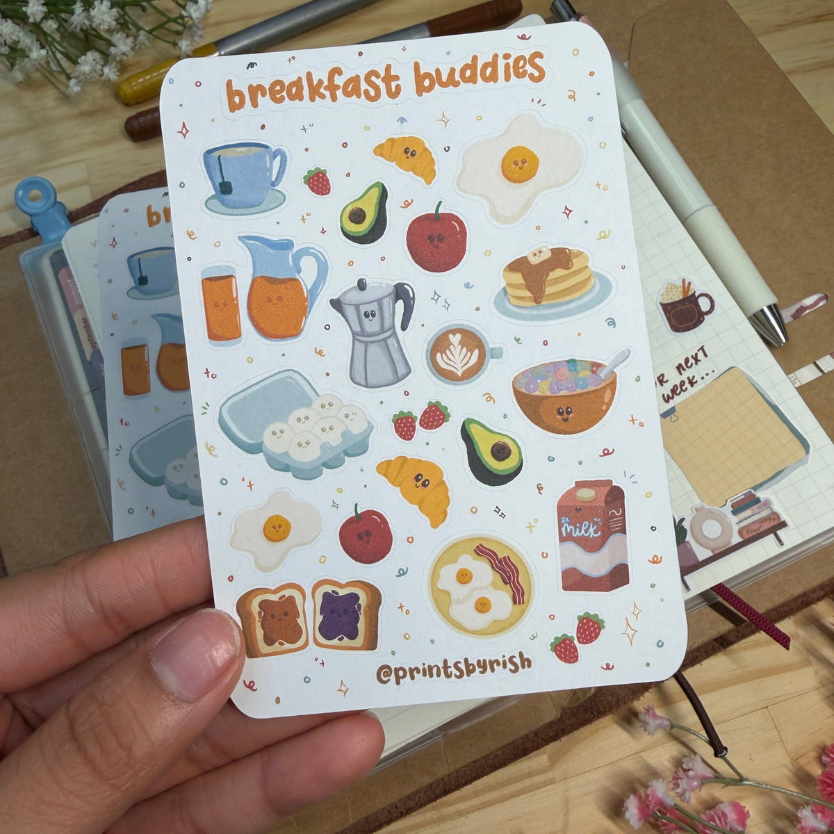Breakfast Buddies Sticker Sheet
