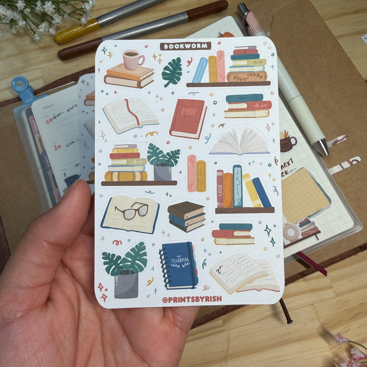Bookworm Sticker Sheet