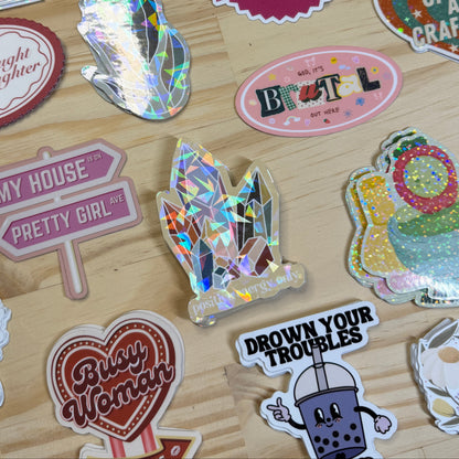 Crystal Positive Energy Only Vinyl Sticker
