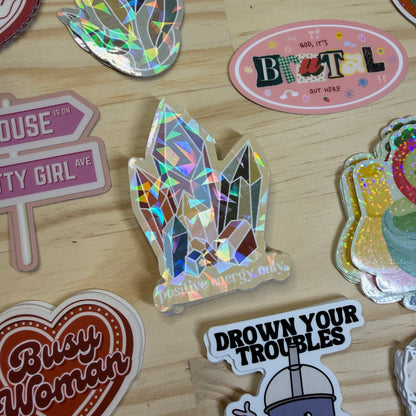 Crystal Positive Energy Only Vinyl Sticker