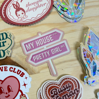 Pretty Girl Ave Vinyl Sticker
