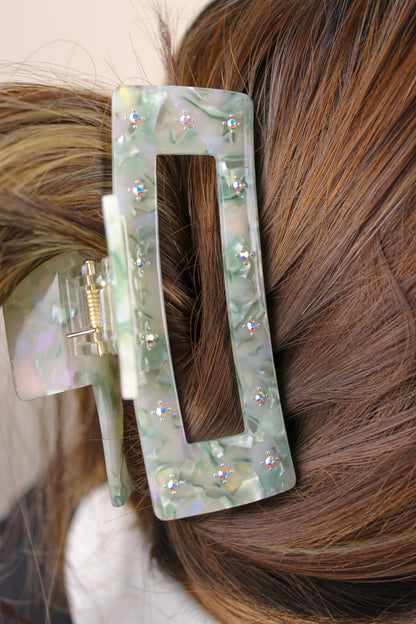 Maye Hair Claw in Jade