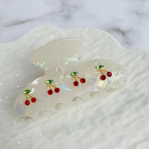 Cherry Small Hair Claw in Iris