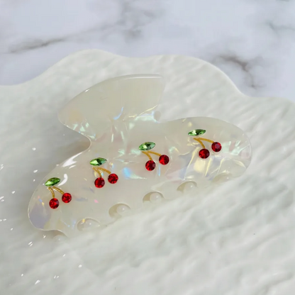 Cherry Small Hair Claw in Iris