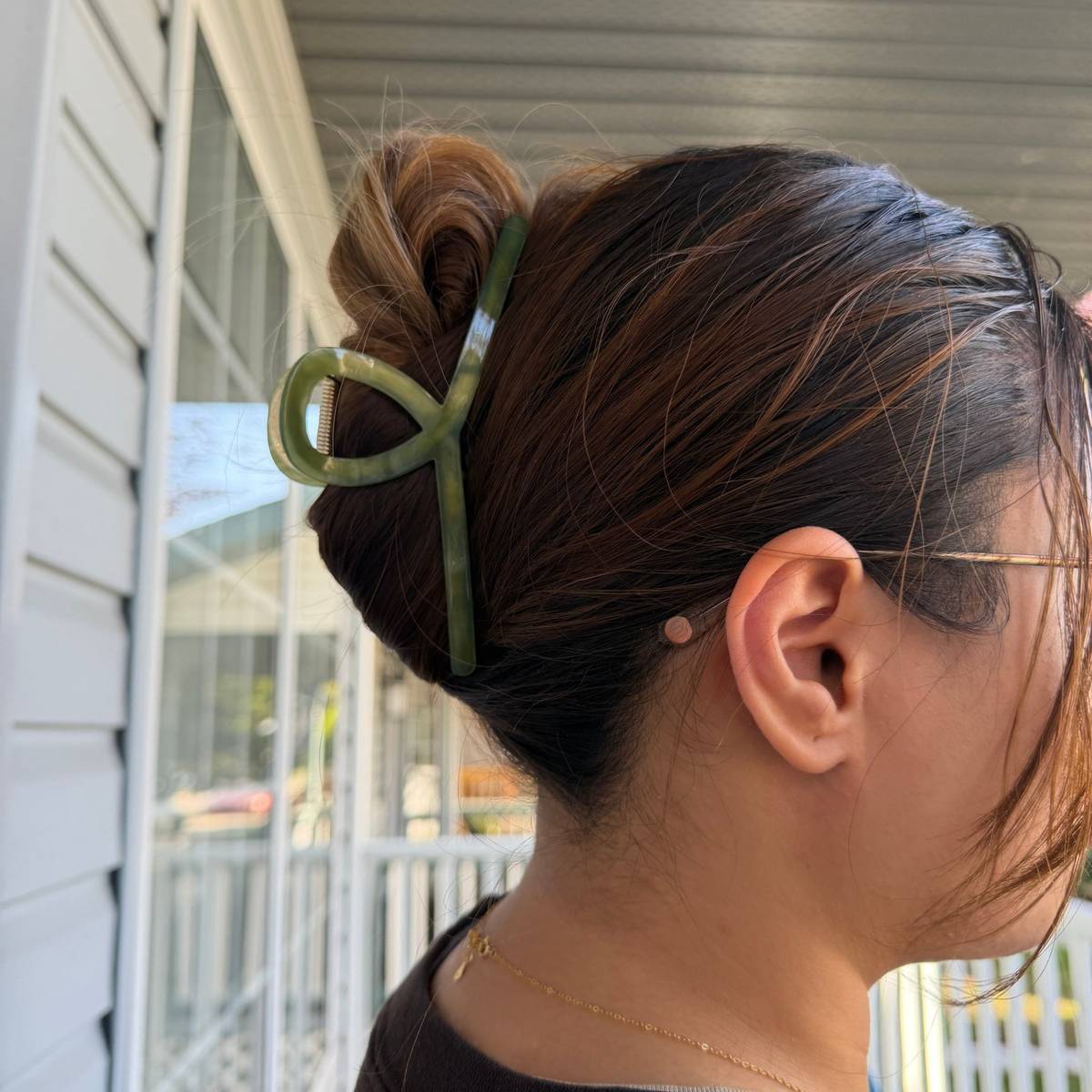 Lulu XL Hair Claw in Sage