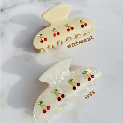 Cherry Small Hair Claw in Iris