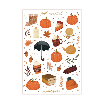Fall Essentials Sticker Sheets