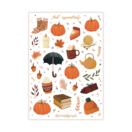 Fall Essentials Sticker Sheets