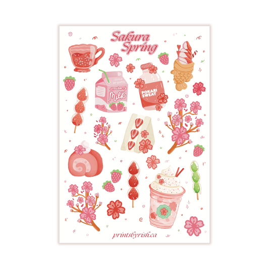 Sakura Spring Sticker Sheet