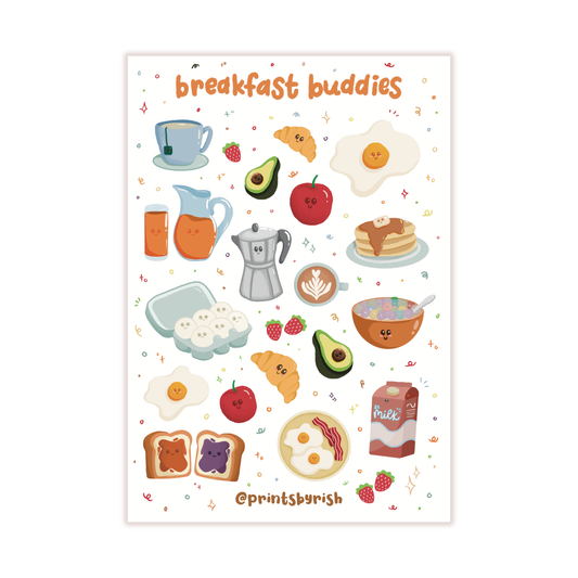 Breakfast Buddies Sticker Sheet