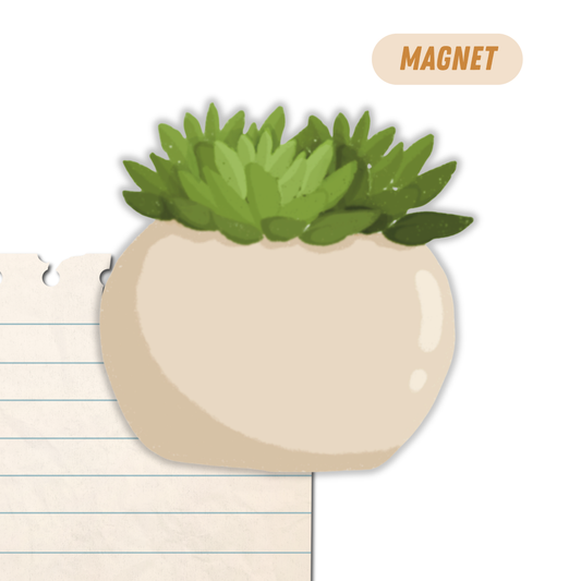 Succulent Plant Fridge Magnet