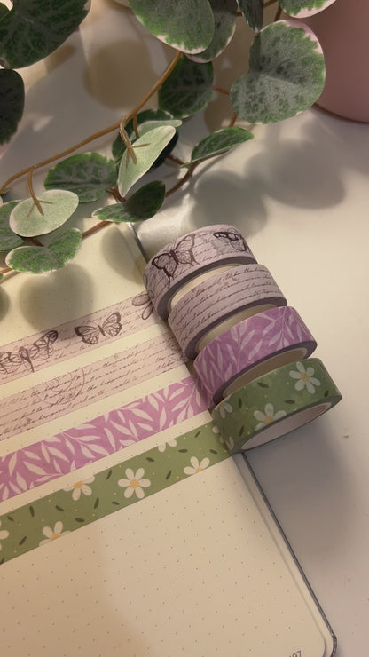 Letters & Butterflies Washi Tape