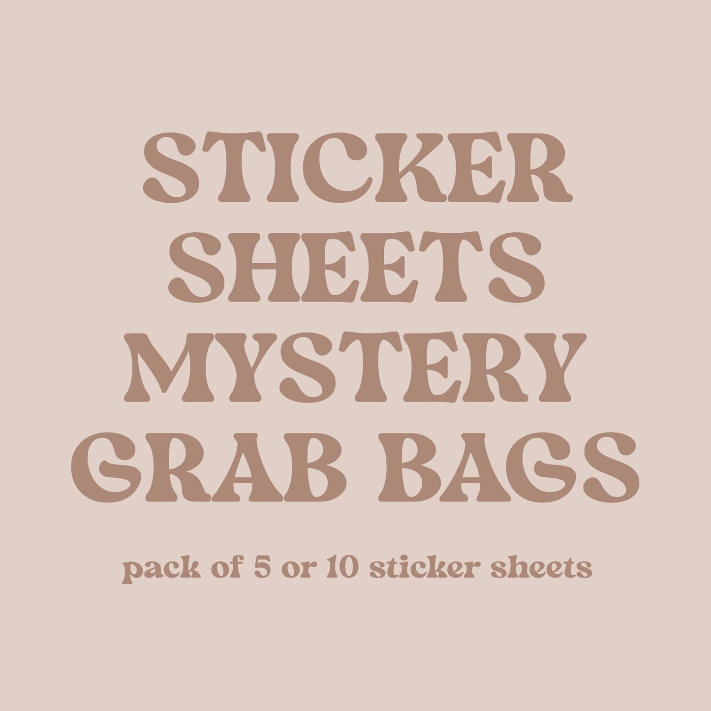 Sticker Sheets Mystery Bag