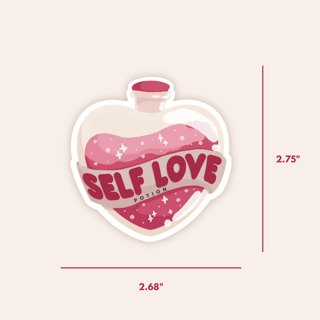 Self Love Potion Die Cut Sticker