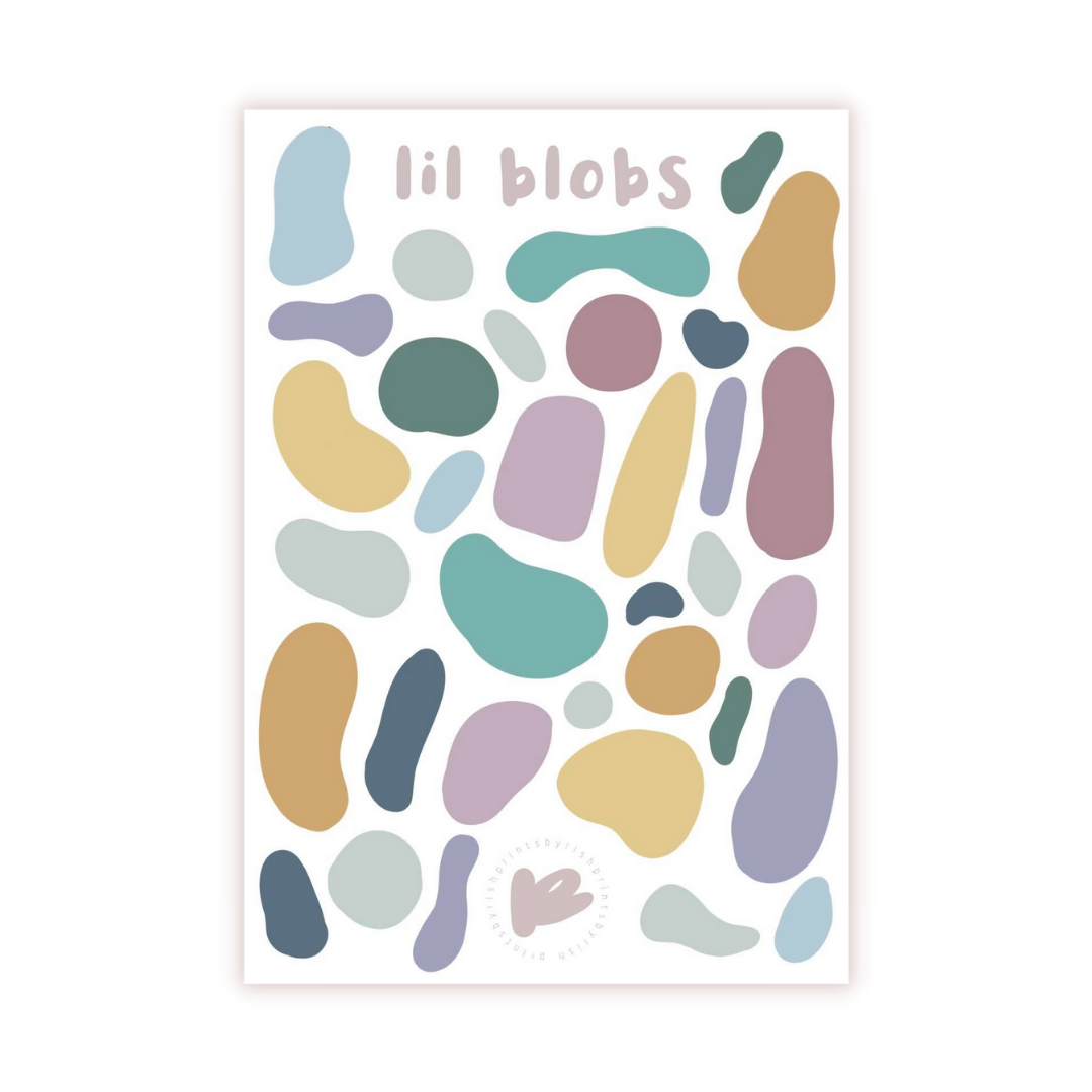 Lil' Blobs Sticker Sheet - PASTELS