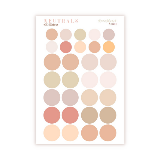 Dots Sticker Sheet - NEUTRALS