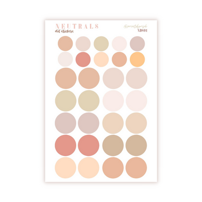 Dots Sticker Sheet - NEUTRALS