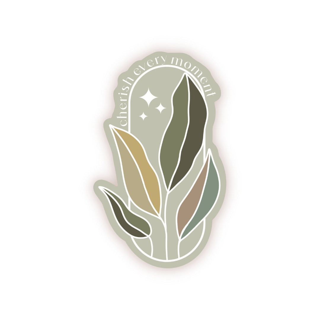 Cherish Every Moment Plant Vinyl Sticker