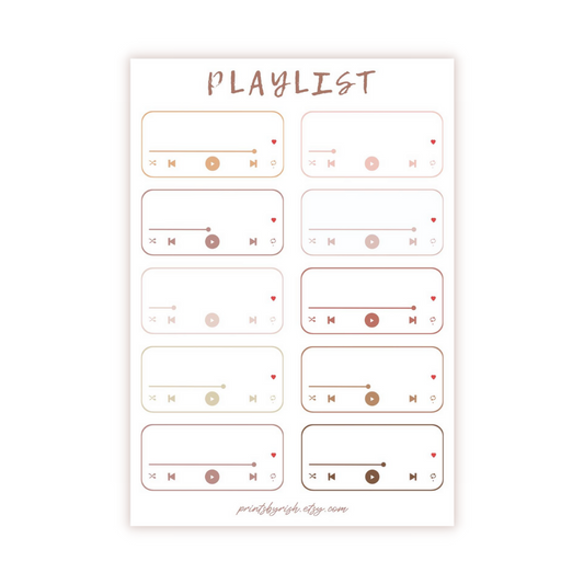 Playlist Sticker Sheet - NEUTRALS