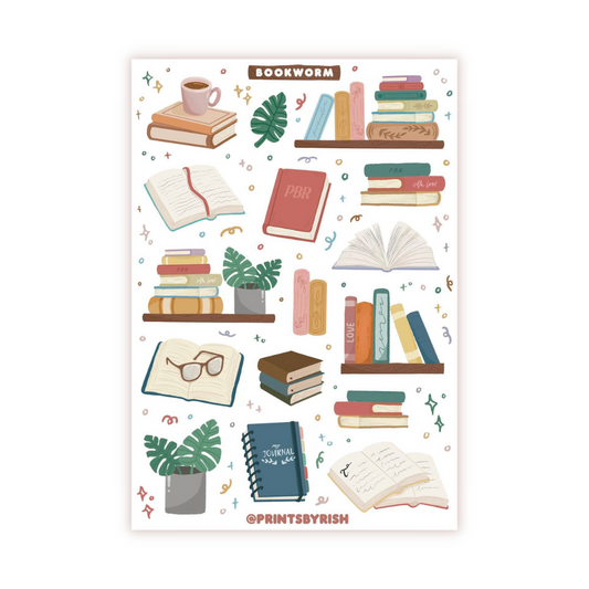 Bookworm Sticker Sheet