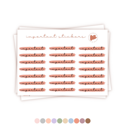 Important Sticker Sheet
