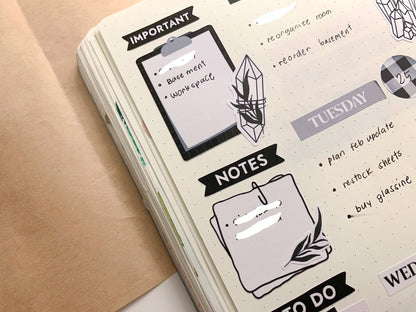 Sticky Notes Sticker Sheet - BLACK