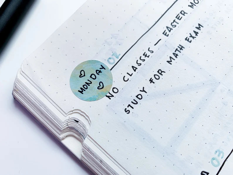 Watercolor Dots Sticker Sheet