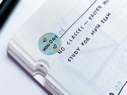 Watercolor Dots Sticker Sheet
