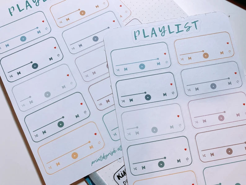 Playlist Sticker Sheet - PASTELS