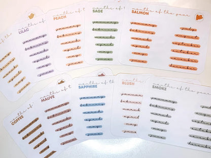 Months of the Year Sticker Sheet