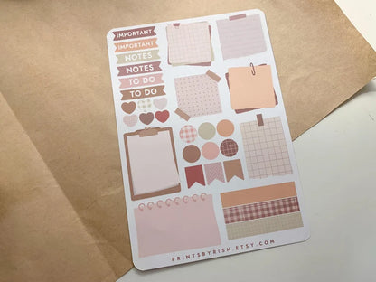 Sticky Notes Sticker Sheet - NEUTRALS