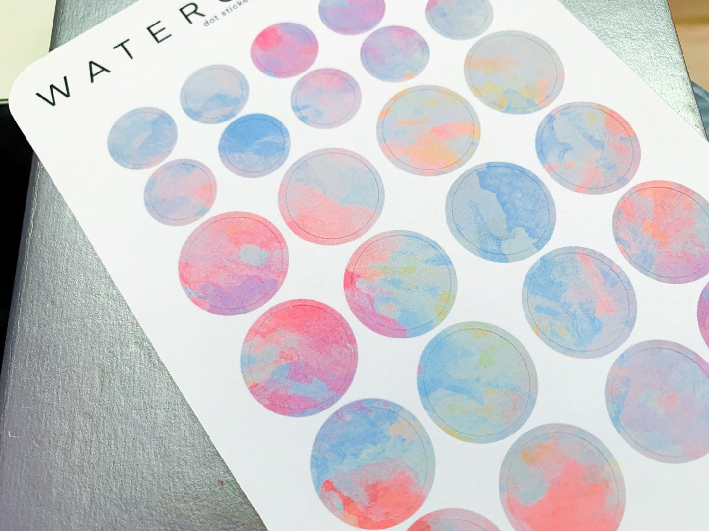 Watercolor Dots Sticker Sheet