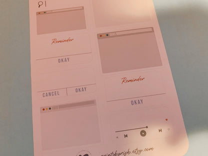 Pop Ups Stickers Sheet