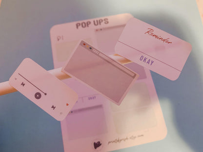 Pop Ups Stickers Sheet