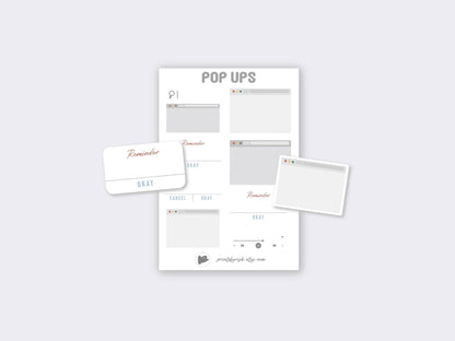Pop Ups Stickers Sheet