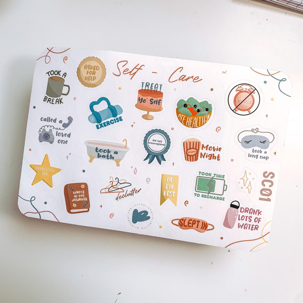 Self Care Sticker Sheet